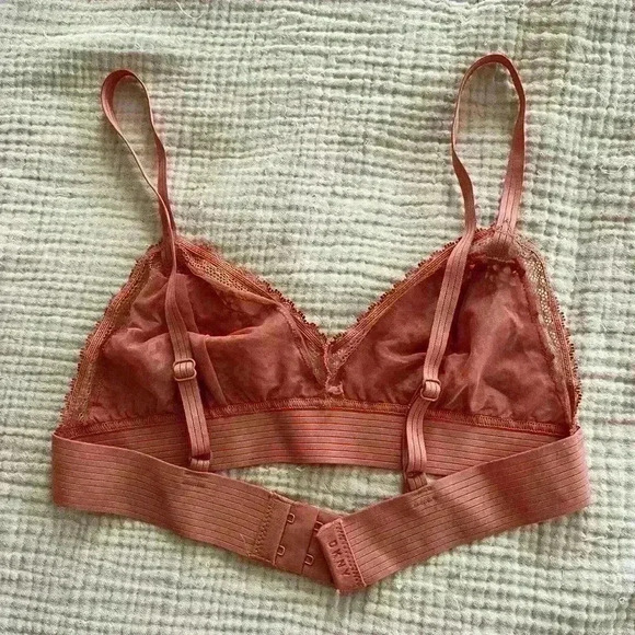 DKNY Stretchy Lace Bralette in Dusty Rose - Size M - Picture 11 of 11